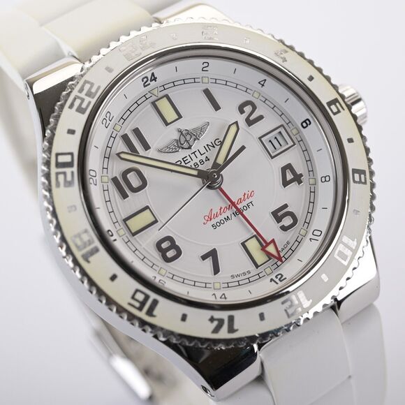 Breitling Superocean GMT A32380 White Automatic 41mm Men's Watch Full Set - Picture 8 of 15
